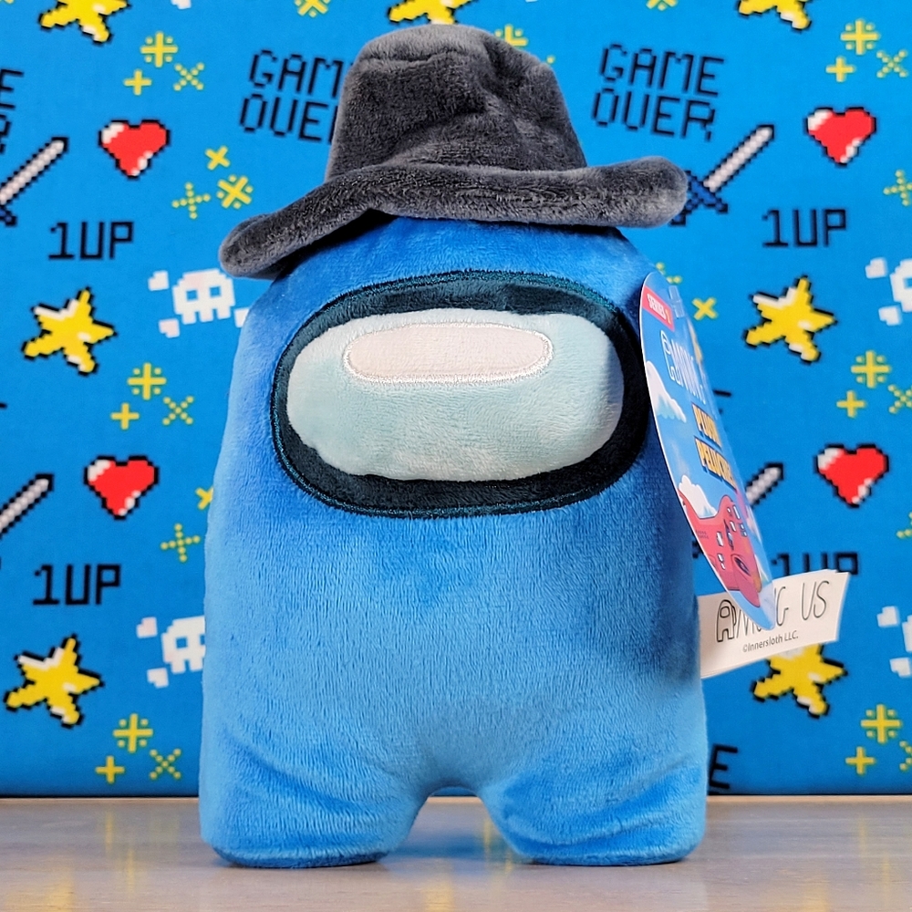 Among Us Blue Crewmate 7" with Black Top Hat Series 2 Collectible Toy Plush NWT